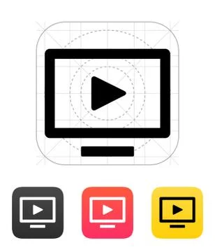 Flatscreen TV icon. Vector illustration Stock Illustration