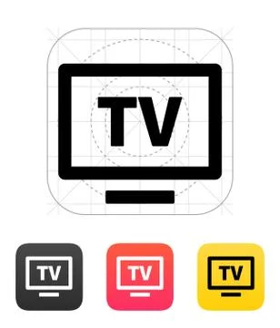 Flatscreen TV icon. Vector illustration Stock Illustration