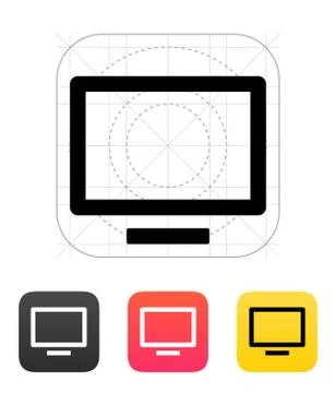 Flatscreen TV icon. Vector illustration Stock Illustration