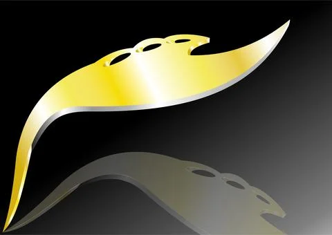 Flattened combong blade Stock Illustration