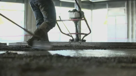 Flatter Concrete Floors 库存影片 230924174