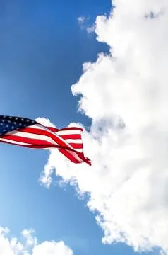 Flattering usa flag. Stock Photos