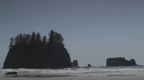 Flattery Rocks in Washington Stock Footage 40002504