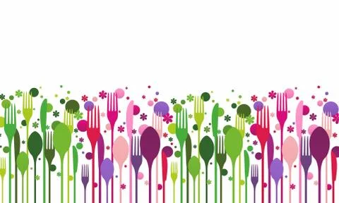 Flatware mix Stock Illustration