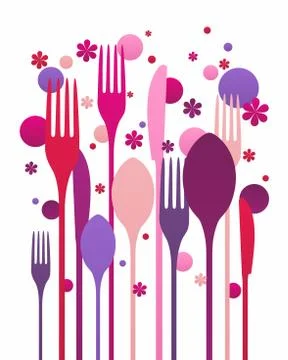 Flatware mix Stock Illustration