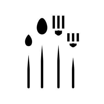 Flatware restaurant equipment glyph icon vector illustration Stock Illustration