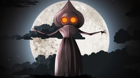 Flatwoods monster cryptid with spade head Stock Footage 320821998
