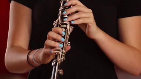 Flautist that play Stock Footage 76873936