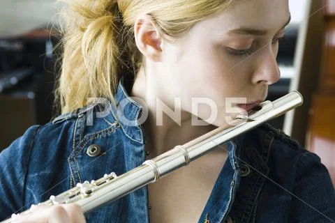 Flautist Practicing