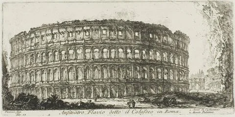 Flavian ampitheater, called the Colosseum 1 Arch of Constantine 2 Palatine... 스톡 사진