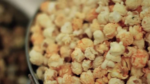 Flavored Popcorn Close Up Stock Footage 71494784