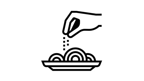 Flavoring dish line icon animation Vidéo 157255086