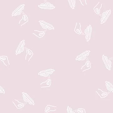 Flavoring dish line seamless pattern Illustration