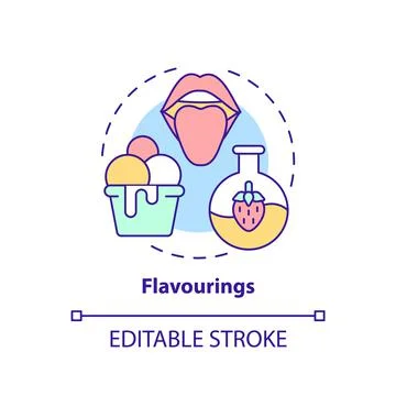 Flavourings concept icon Stock Illustration