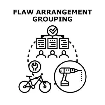 Flaw arrangement grouping identifying problem solution concept 스톡 일러스트