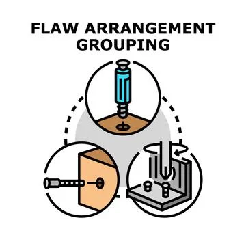 Flaw arrangement grouping vector illustration Stock-Illustration