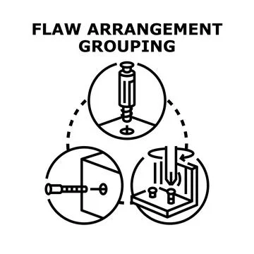 Flaw arrangement grouping vector illustration Stock-Illustration