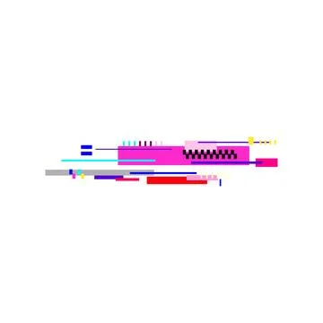Flaw glitch error cartoon vector illustration Stock Illustration