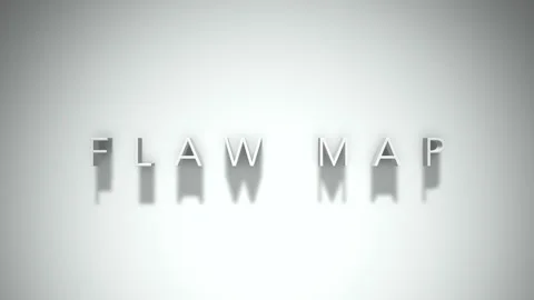 Flaw map 3D title animation with shadows on a white background Stock Footage 297667792