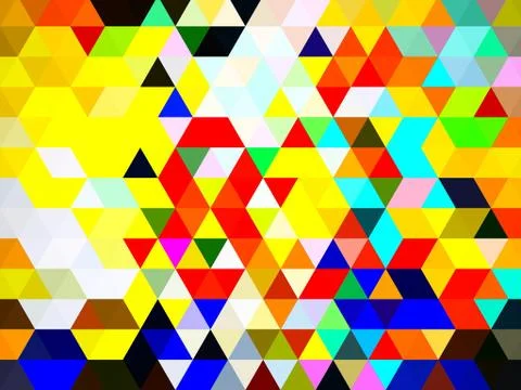 A flawless geometric illustration of designing pattern of colorful triangles Illustrazione stock