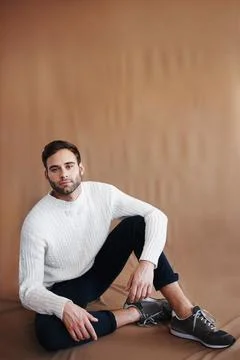 Flawlessly pulling off the casual look Foto stock