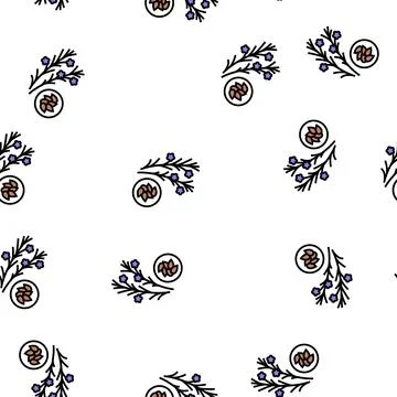 Flax groat vector seamless pattern Illustrazione stock