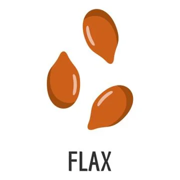 Flax icon, flat style Stock Illustration