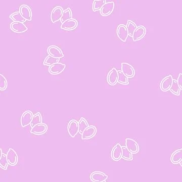 Flax seed line seamless pattern Stock Illustration