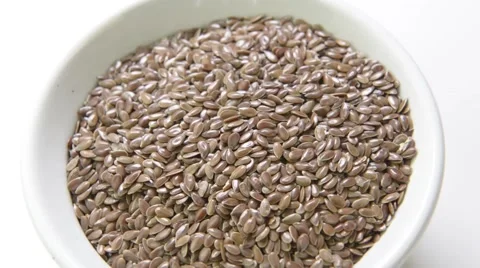 Flax seeds Stock Footage 46381339