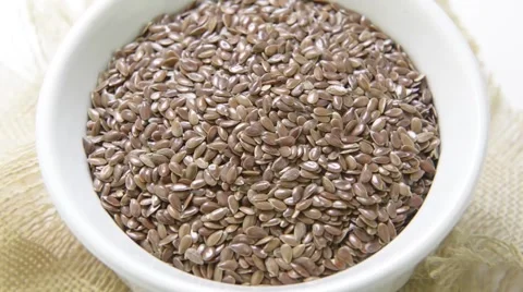 Flax seeds Stock Footage 46381361