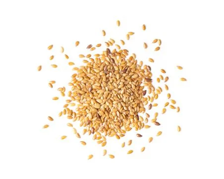 Flax seeds isolated on white background Stock Photos