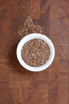 Flax seeds Stock Photos