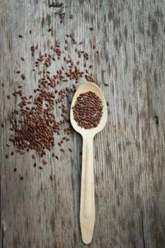 Flax seeds Stock Photos