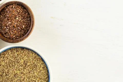 Flax seeds Stock Photos