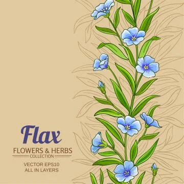 Flax vector background Stock Illustration