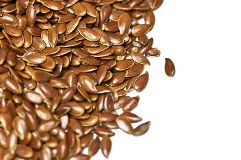 Flaxseed, linseed isolated Stock Photos