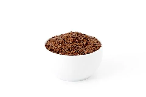 Flaxseeds in a cup Stock Photos