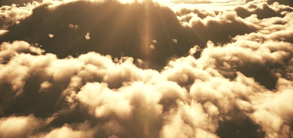Flay above clouds abstract Stock Illustration