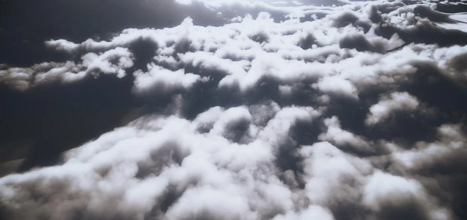 Flay above clouds abstract Stock Illustration