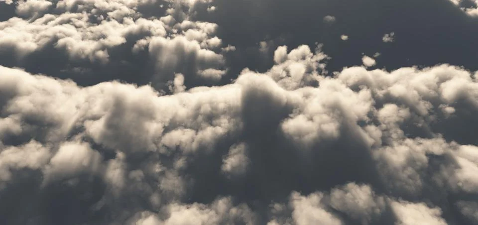 Flay above clouds abstract Stock Illustration