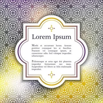 Flayer with girih decor Stock Illustration