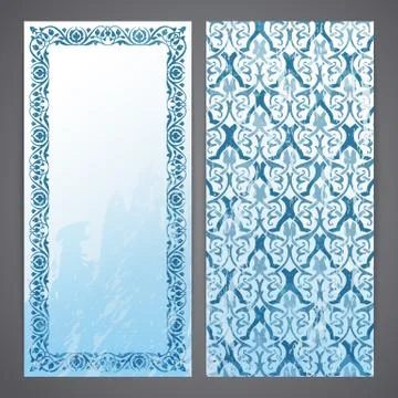 Flayers with arabesque decor Stock Illustration