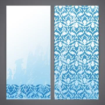 Flayers with arabesque decor Stock Illustration