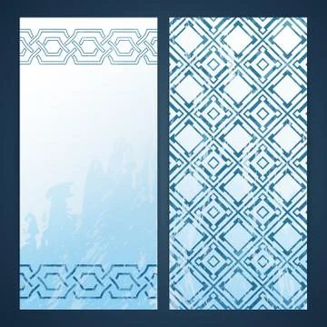 Flayers with arabesque decor Stock Illustration