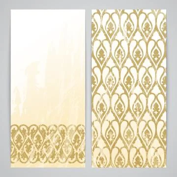 Flayers with arabesque decor Stock Illustration