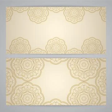 Flayers with arabesque decor Stock Illustration