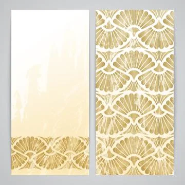 Flayers with arabesque decor Stock Illustration