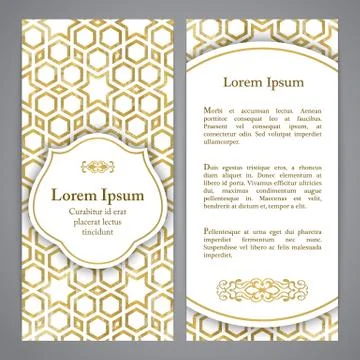 Flayers with arabesque decor Stock Illustration