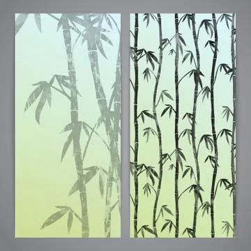 Flayers with bamboo stems Stock Illustration