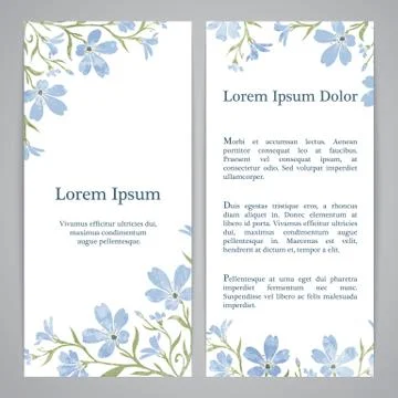 Flayers with floral pattern Stock Illustration